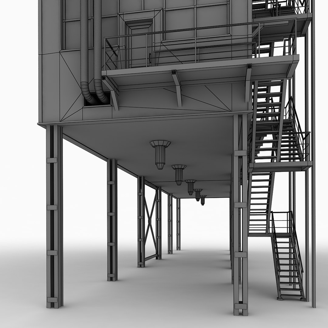 3d Industrial Loading Silo 03 Model