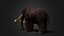 Mammoth Low poly - Animado