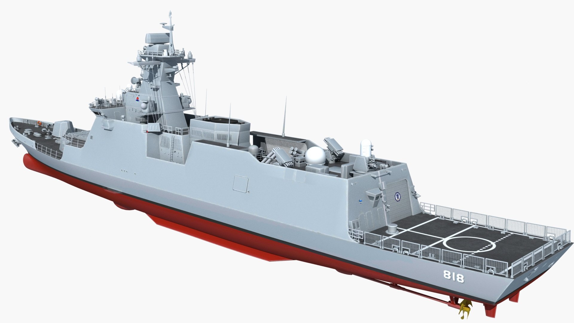 Daegu-Class Frigate Model - TurboSquid 2342482