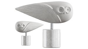 Abstract sculpture of an owl