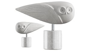 Abstract sculpture of an owl