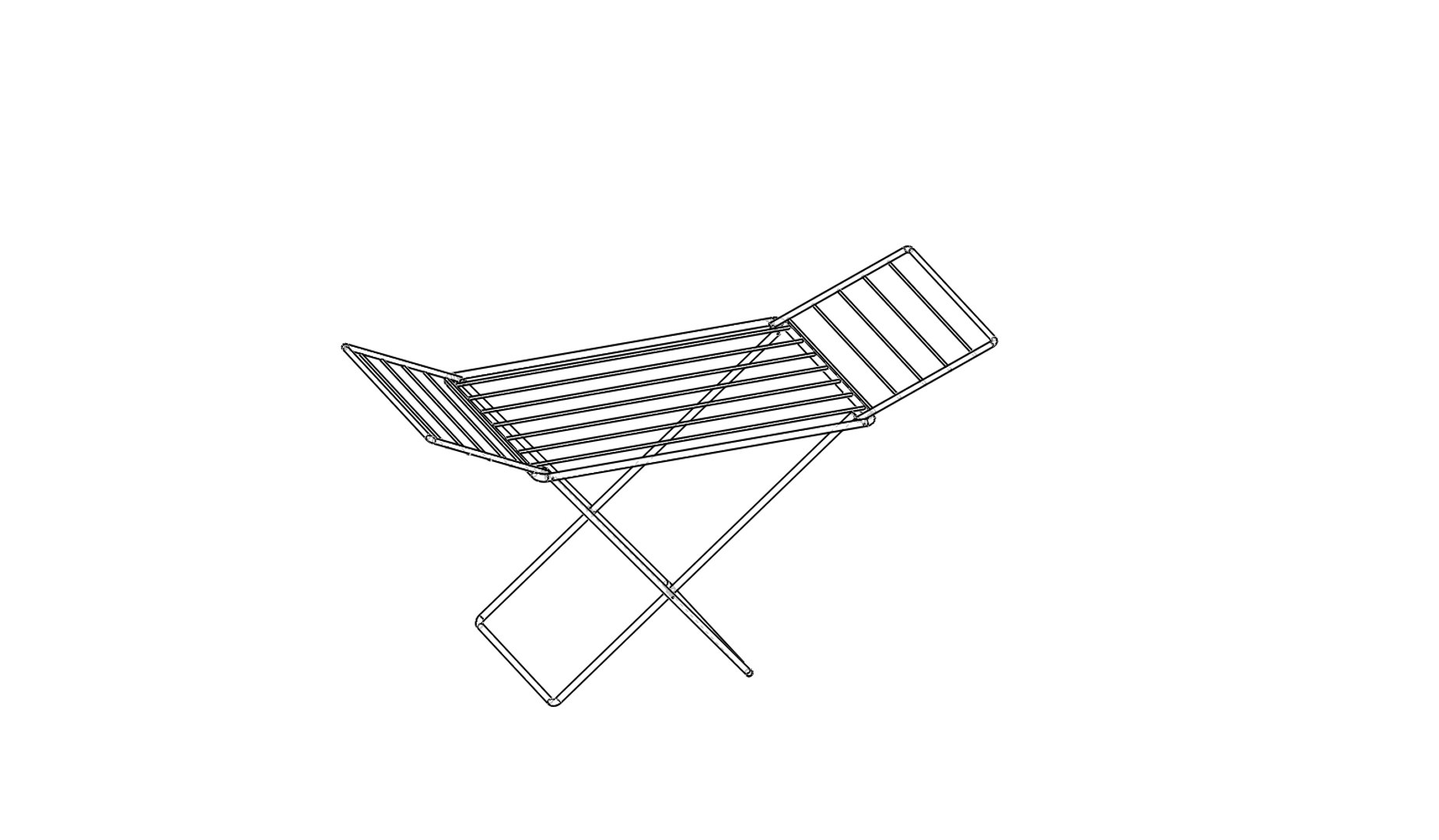 Clothes Dryer Rack 3d 3ds