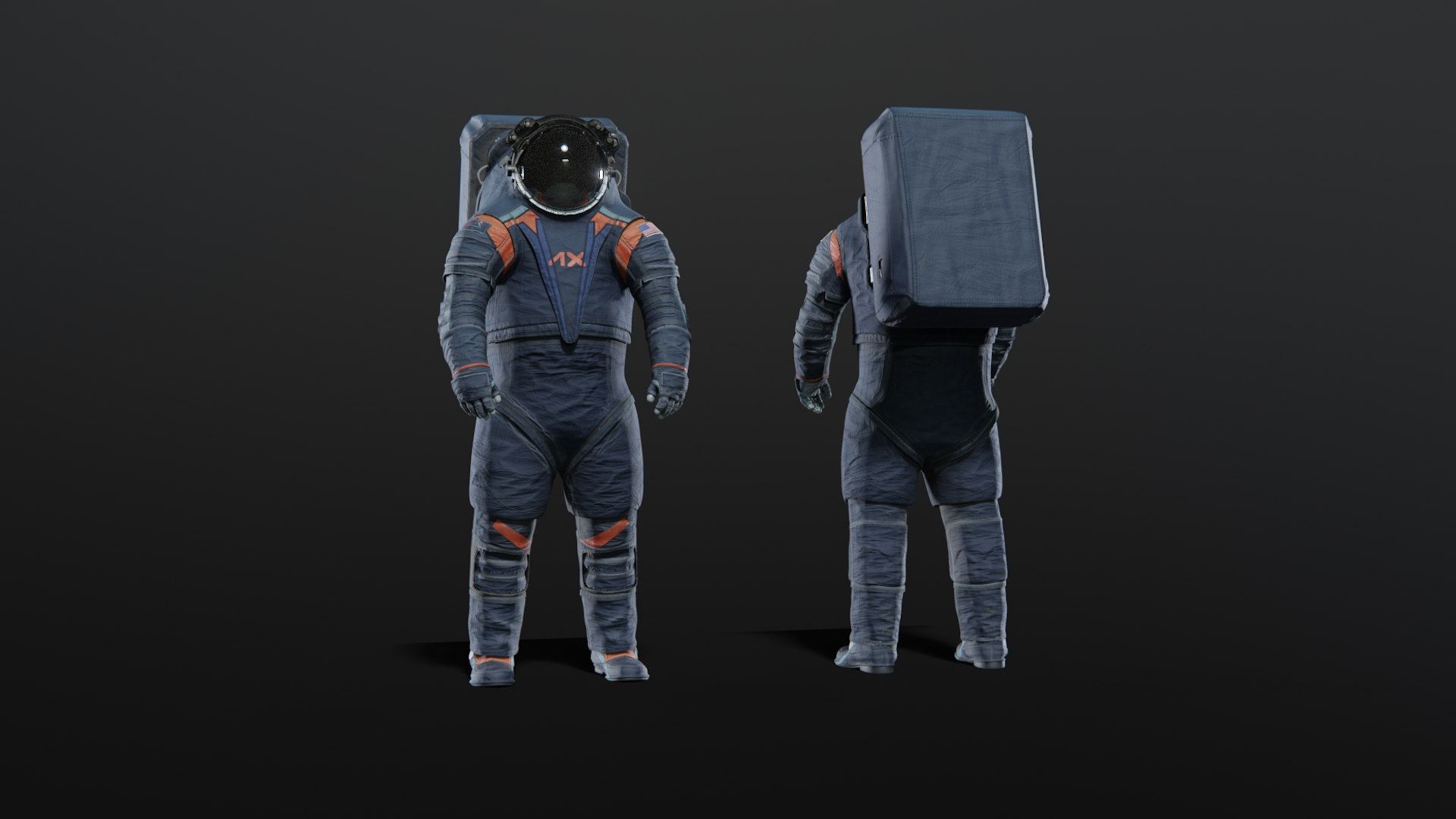 NASA AXEMU Spacesuit Rigged Model - TurboSquid 2047292