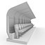 3D Soccer Bench 03 model