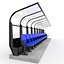 3D Soccer Bench 03 model