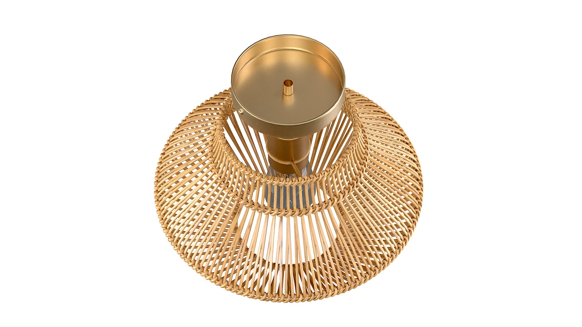3D Neher Rattan Semi Flush Mount model - TurboSquid 2124311