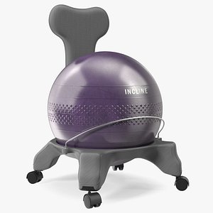 3D Balance Ball Chair Grey