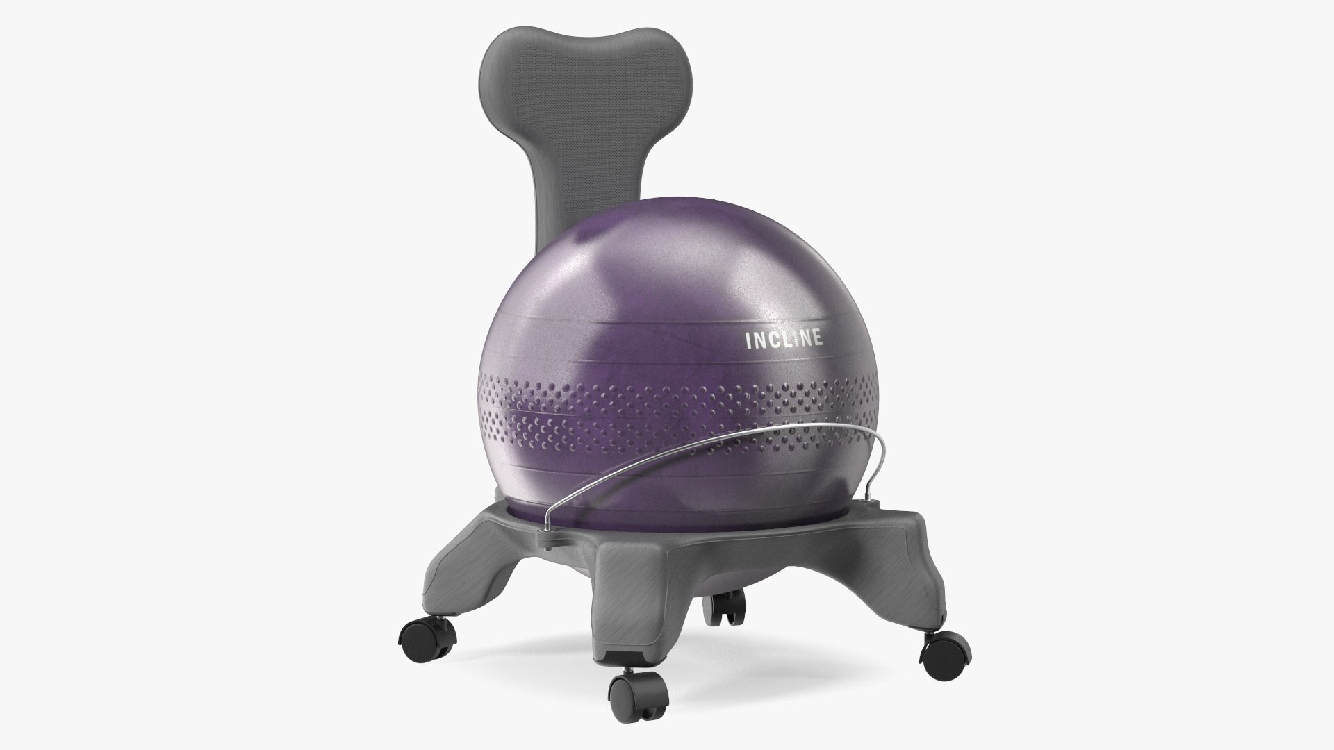 Balance Ball Chair Grey 3D model preview