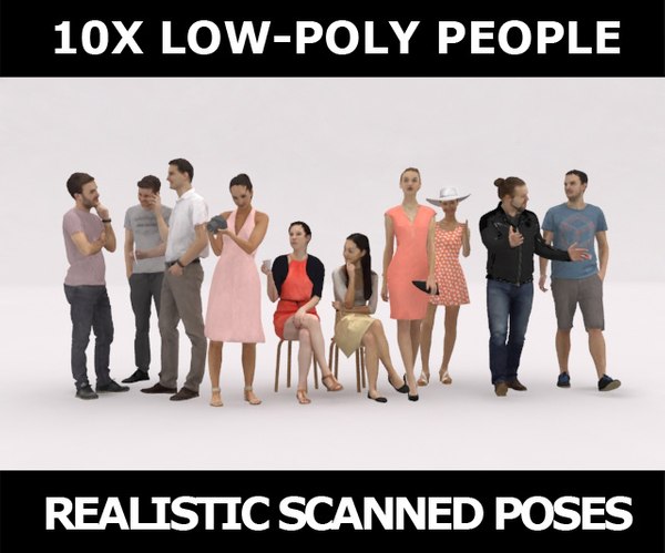 3D model scanned people casual