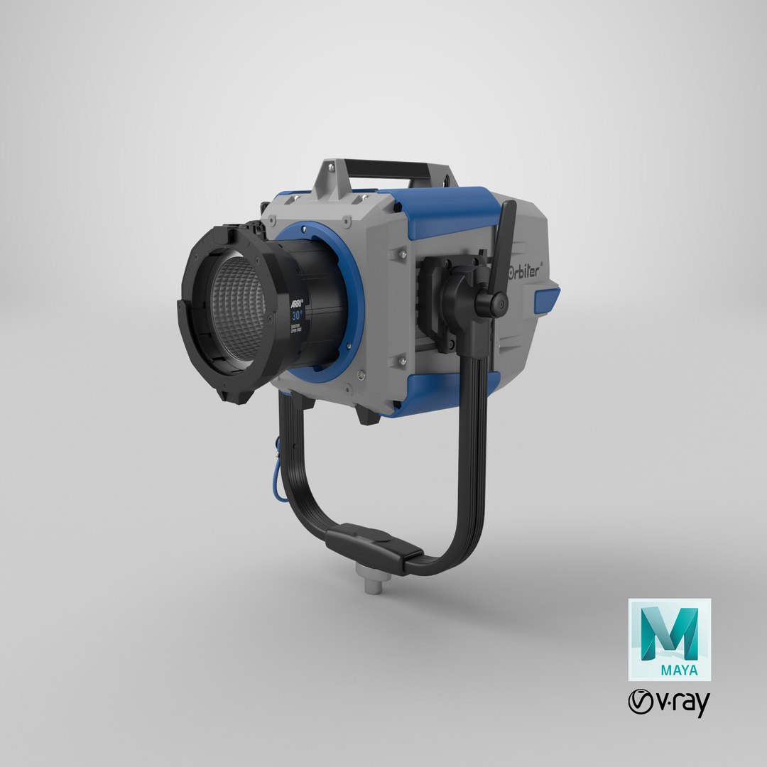 Orbiter Professional LED Fixture without Tripod - Blue 3D model https://p.turbosquid.com/ts-thumb/E2/U0d5BZ/qK/stemcell_maya_vray_render/png/1688814773/1920x1080/fit_q87/029150dad26dcf070a19c089b3e5c2965efe2951/stemcell_maya_vray_render.jpg