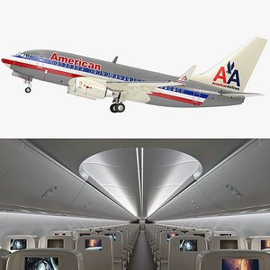 Boeing 737-600 with Interior American Airlines Rigged