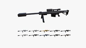 10 Anti-Drone Sniper Gun J Collection - SciFi Jamming Weaponry
