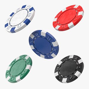poker chips set 3D