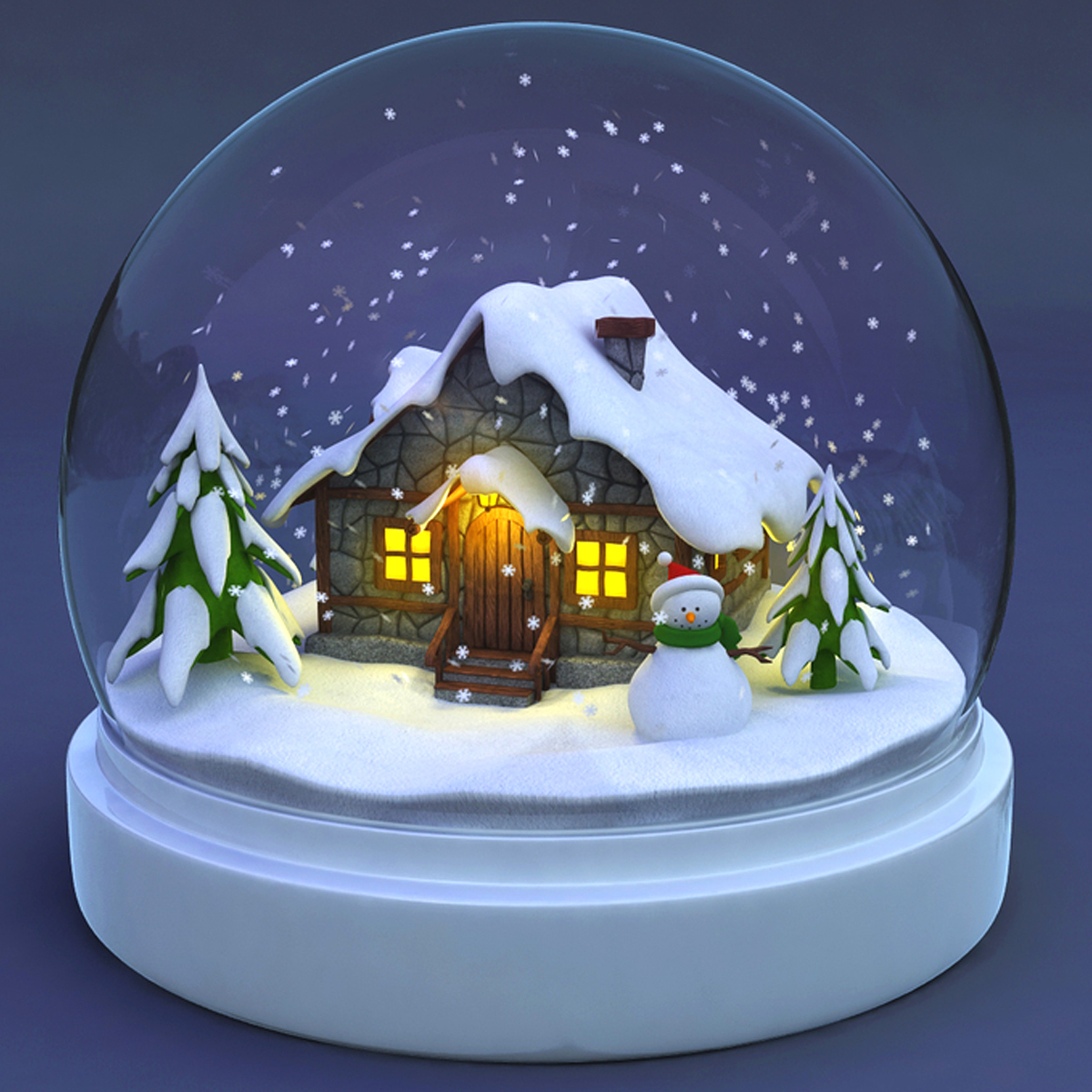 3d model snowglobe snow globe