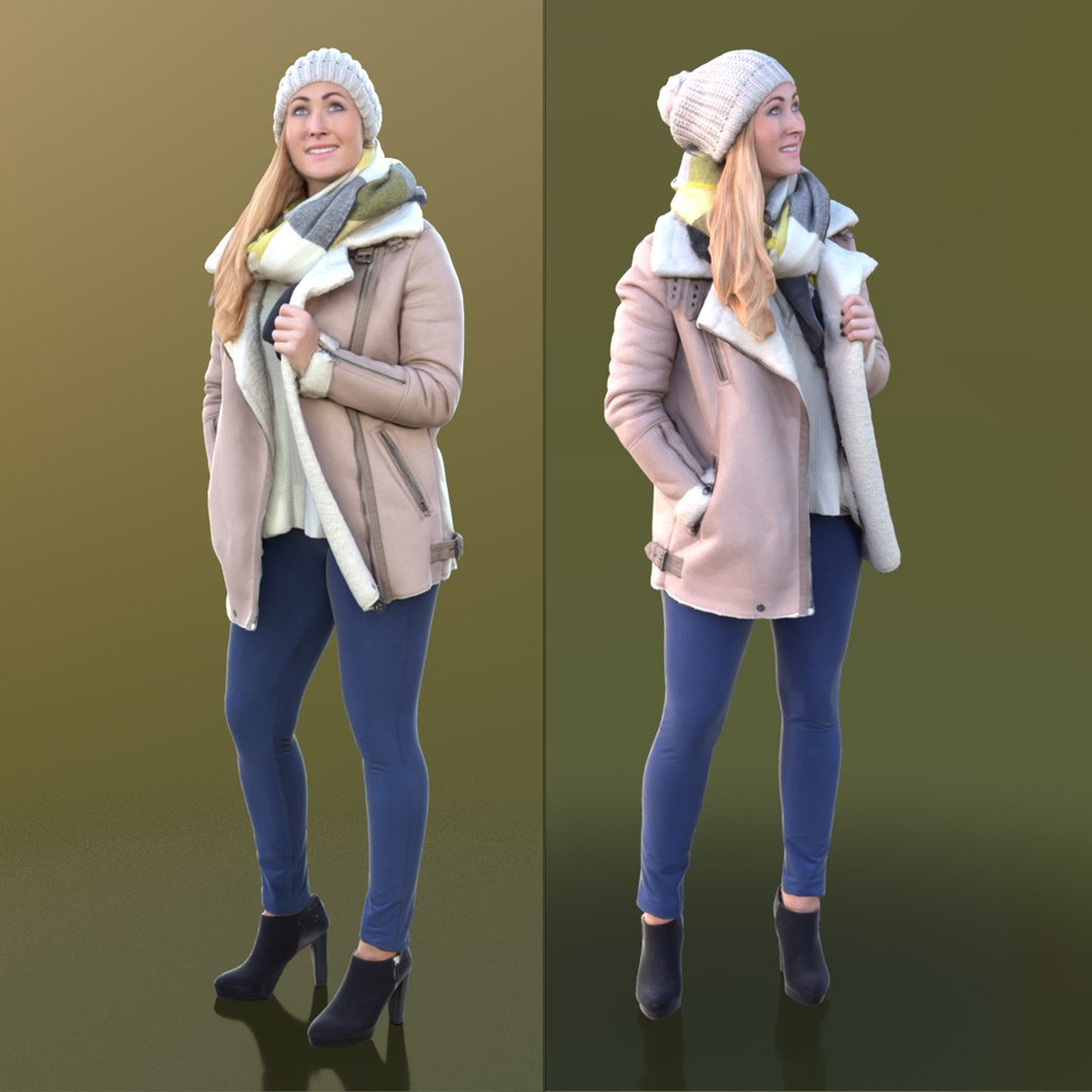 3D 10295 Rocio - Woman Standing Cold Weather Clothing - TurboSquid 1792804