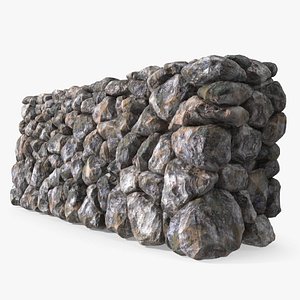 Marble Rock Wall 3D model