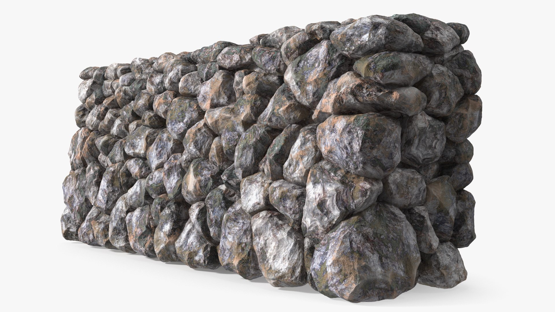 Marble Rock Wall 3D model preview