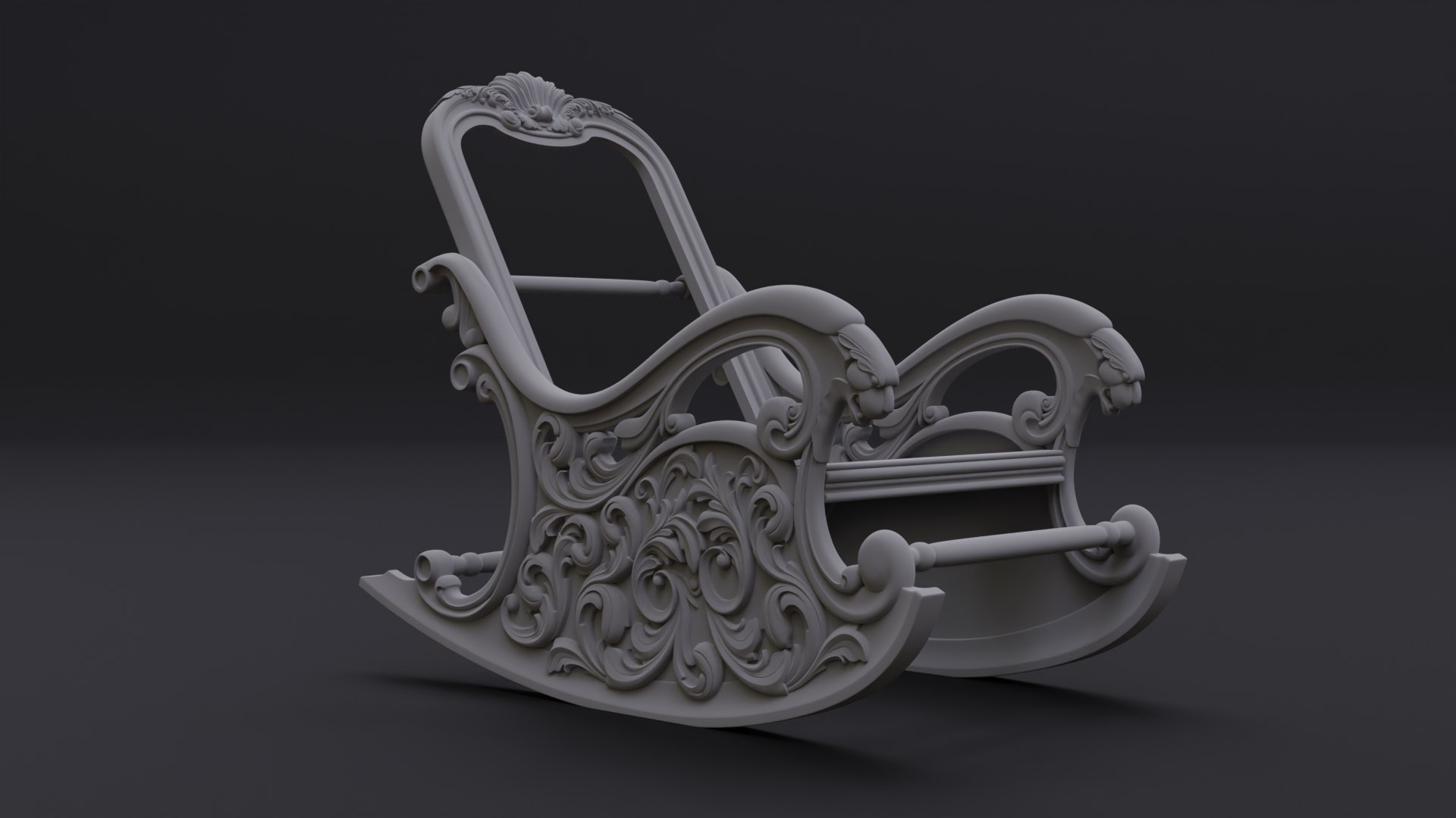 3D Rocking Chair Cnc Model - TurboSquid 1551761