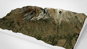 3D Mountan landscape Volcano Iztaccihuatl Mexico model