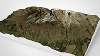 Mountan landscape Volcano Iztaccihuatl Mexico
