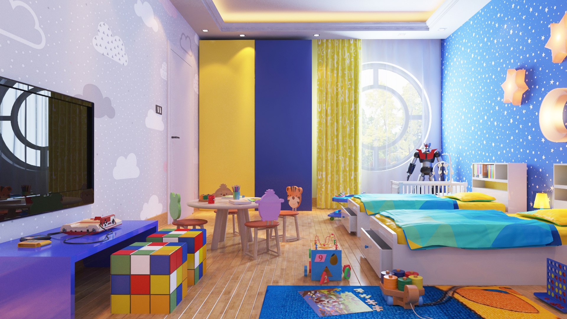 Kids Boy Bedroom 3D - TurboSquid 1849382