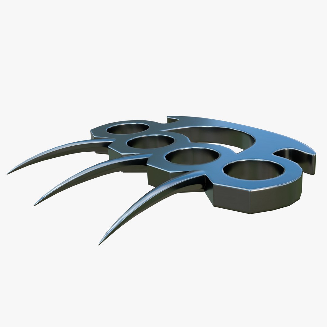 Brass Knuckles Claw 3D, Incl. brass & weapon - Envato Elements