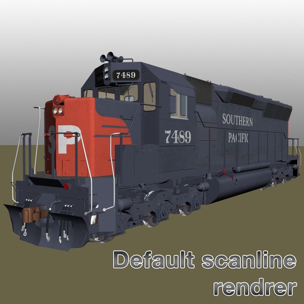 emd sd45 sp locomotive 3d model