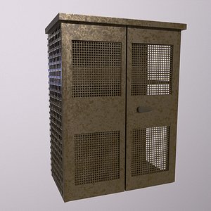 Military Locker PBR Game Ready Low-poly 3D model 3D