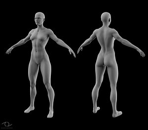 base mesh female superhero ma