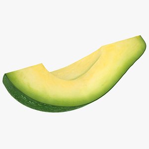 3D realistic slice avocado
