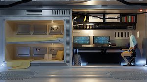 3D Saceship room model