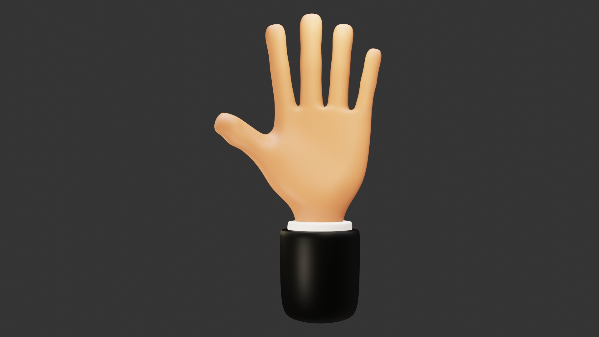 Cartoon Hand 3d Model