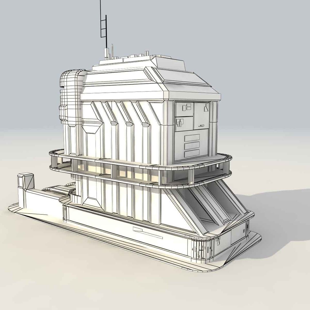 3d Model Sci Fi Futuristic Building