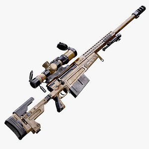 AX-50 Sniper Rifle AAA FPS Game Ready Weapon Asset Low-poly 3D model