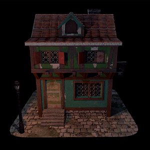 medieval blacksmith house 3D