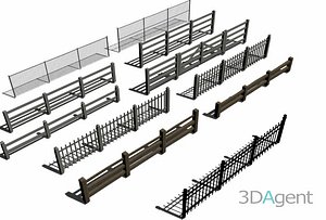 fence set 3d model