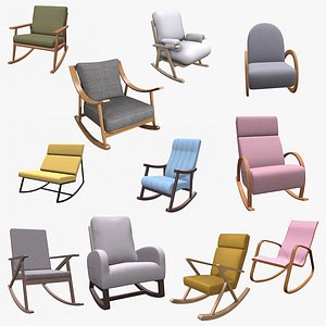3D Rocking chair collection 03