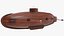 Realistic Model of Drebbel Submarine Rigged for Maya 3D model