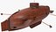 Realistic Model of Drebbel Submarine Rigged for Maya 3D model