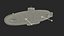 Realistic Model of Drebbel Submarine Rigged for Maya 3D model