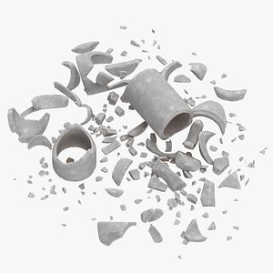 Pipes Concrete Pile 01 Small and Large 3D