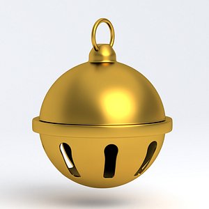 Jingle bell Gold 3D