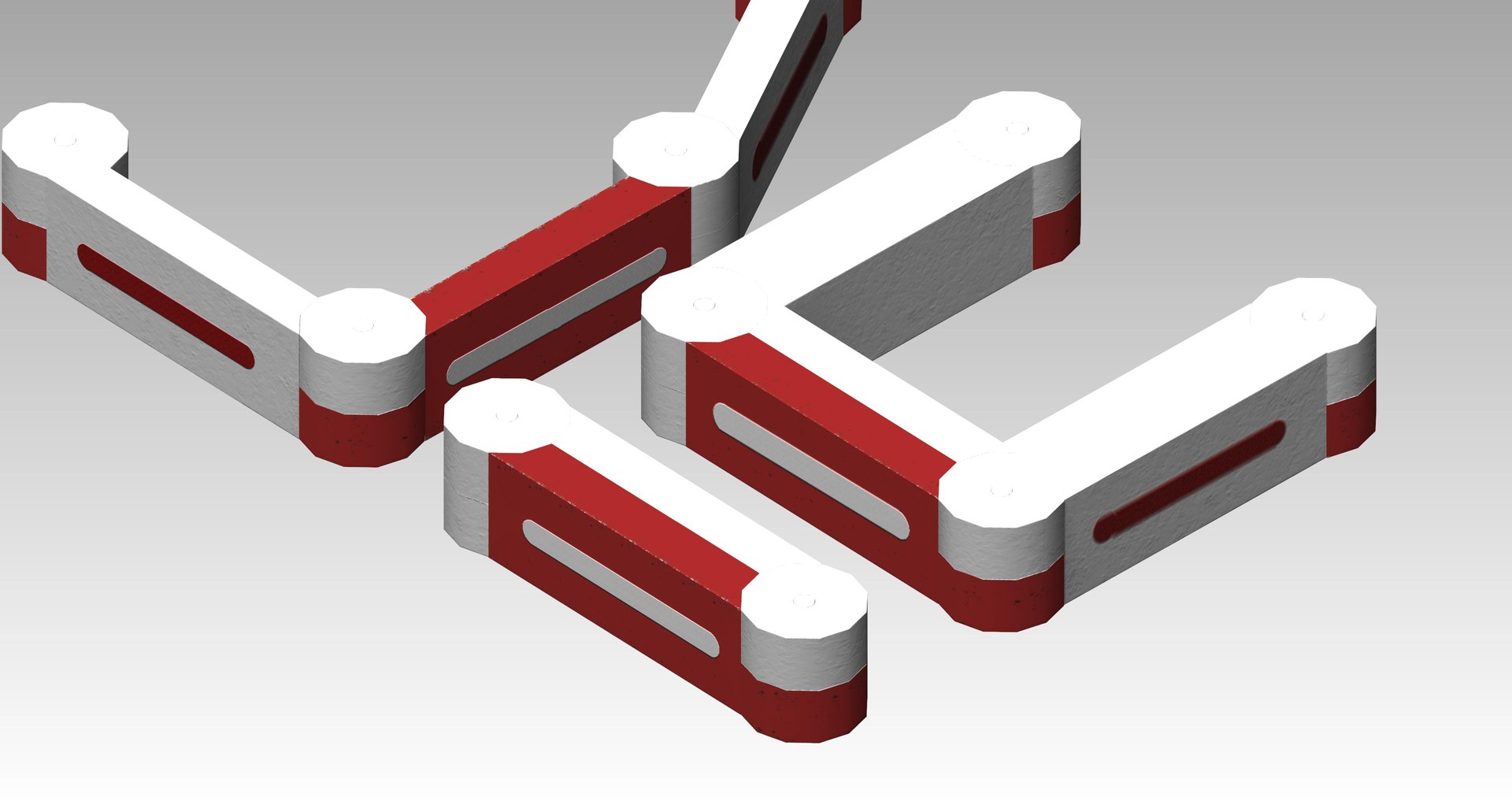 3D Red-white Modular Box Barrier - TurboSquid 2085436