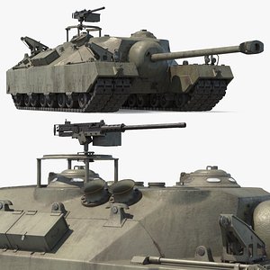 T28 Super Heavy Tank Used Green 3D model