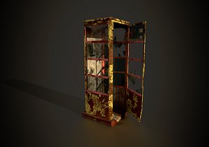3D phone booth model