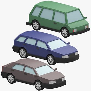 Stylized Set of Cars model