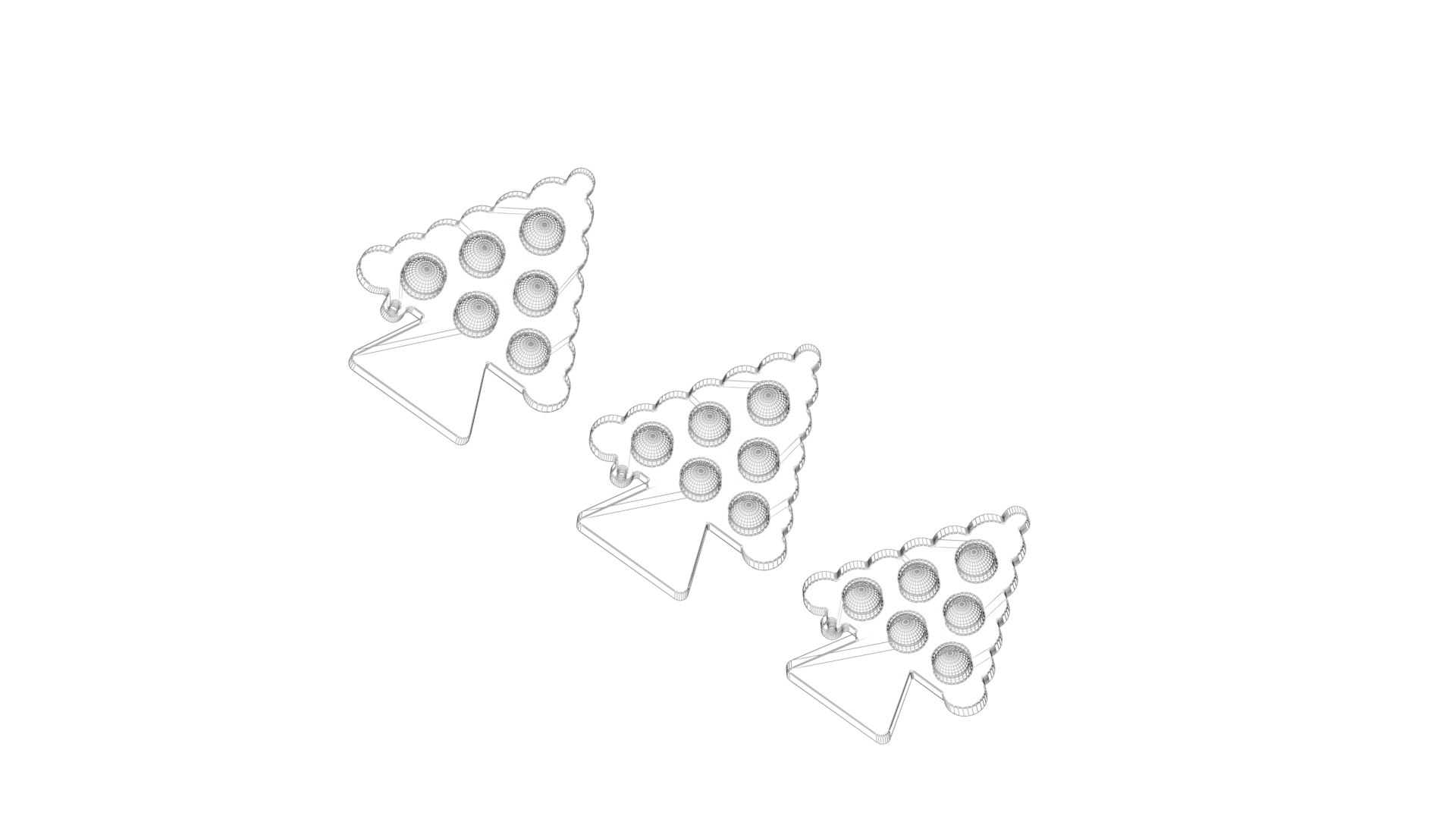 Christmas Tree Simple Dimples Set 3D model - TurboSquid 1832595