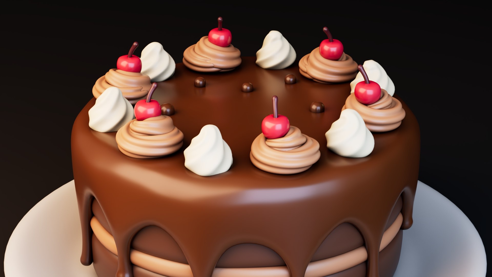 3D Low Poly Chocolate Cake with Cherries model https://p.turbosquid.com/ts-thumb/E3/elWaAz/SX/cake4/jpg/1755191228/1920x1080/fit_q87/2867b7165d93a7f7dd7483e06a937139c06269ed/cake4.jpg