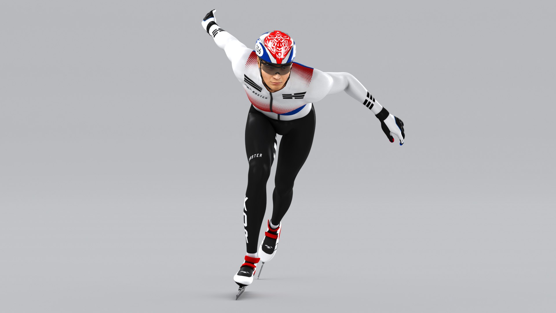 3D Animations Speed Skater Model - TurboSquid 1463468
