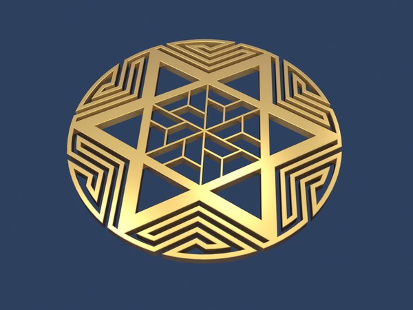 Star david medallion 3D model - TurboSquid 1416419